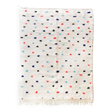 Berber carpet Beni Ouarain ecru with large colored polka dots 300x206cm