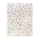 Berber carpet Beni Ouarain ecru with large colored polka dots 300x206cm