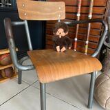 Old Mullca school chair with armrests