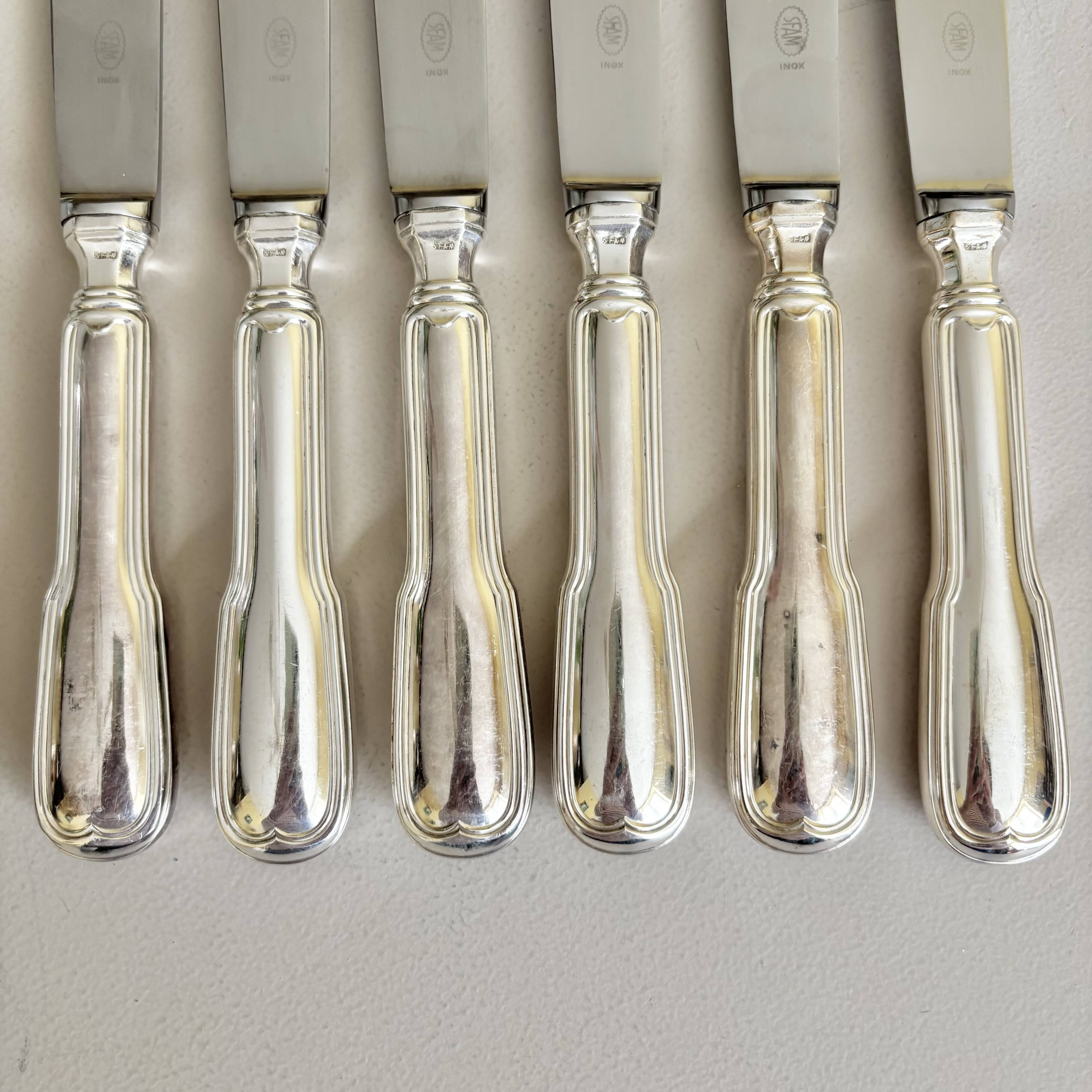 6 vintage stainless steel knives