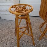 Rattan bar and stools