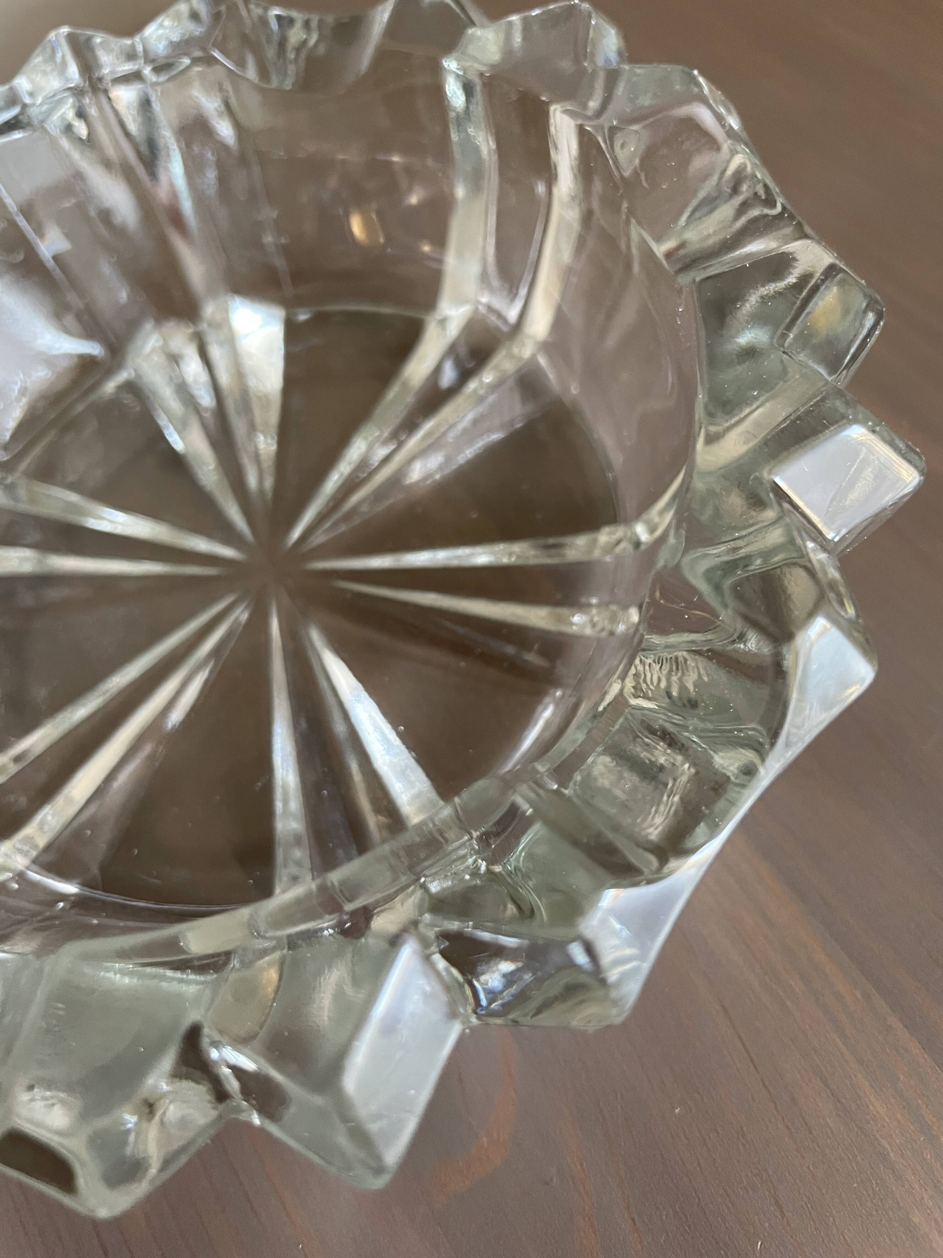Antique glass ashtray