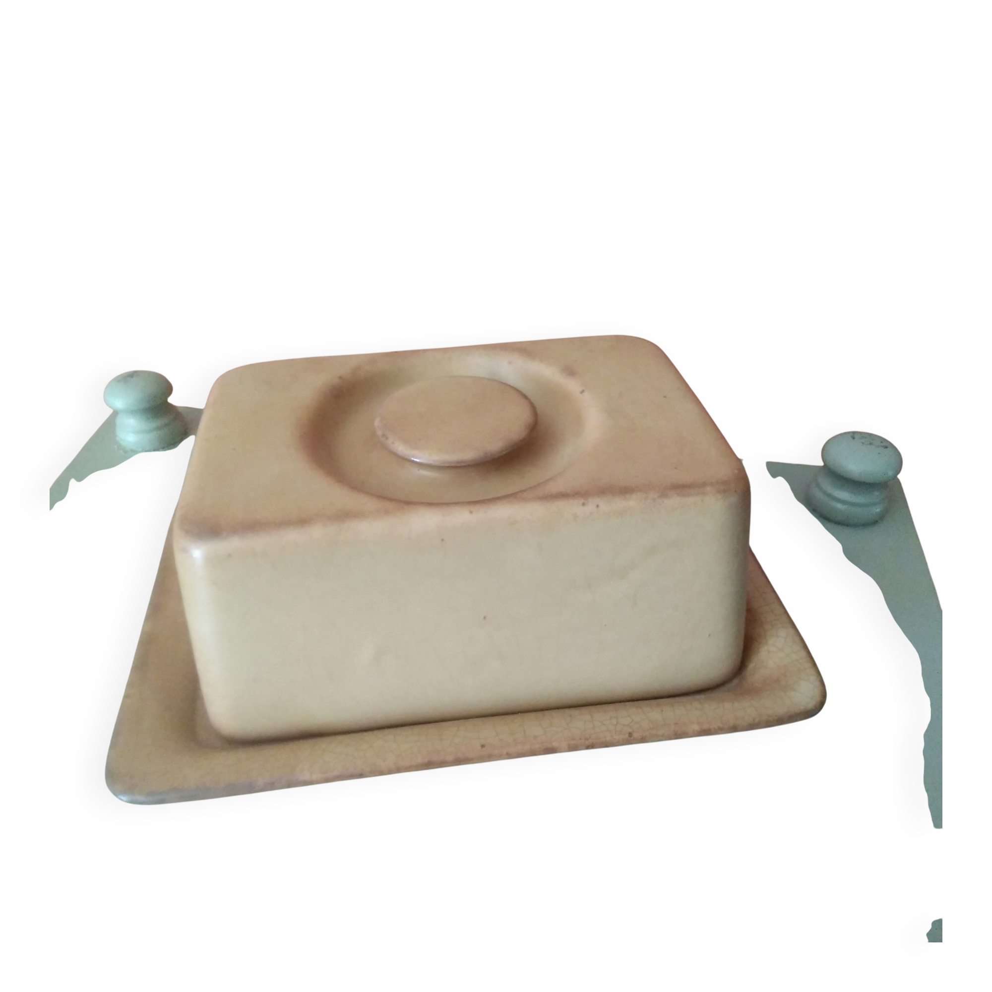 Stoneware butter dish