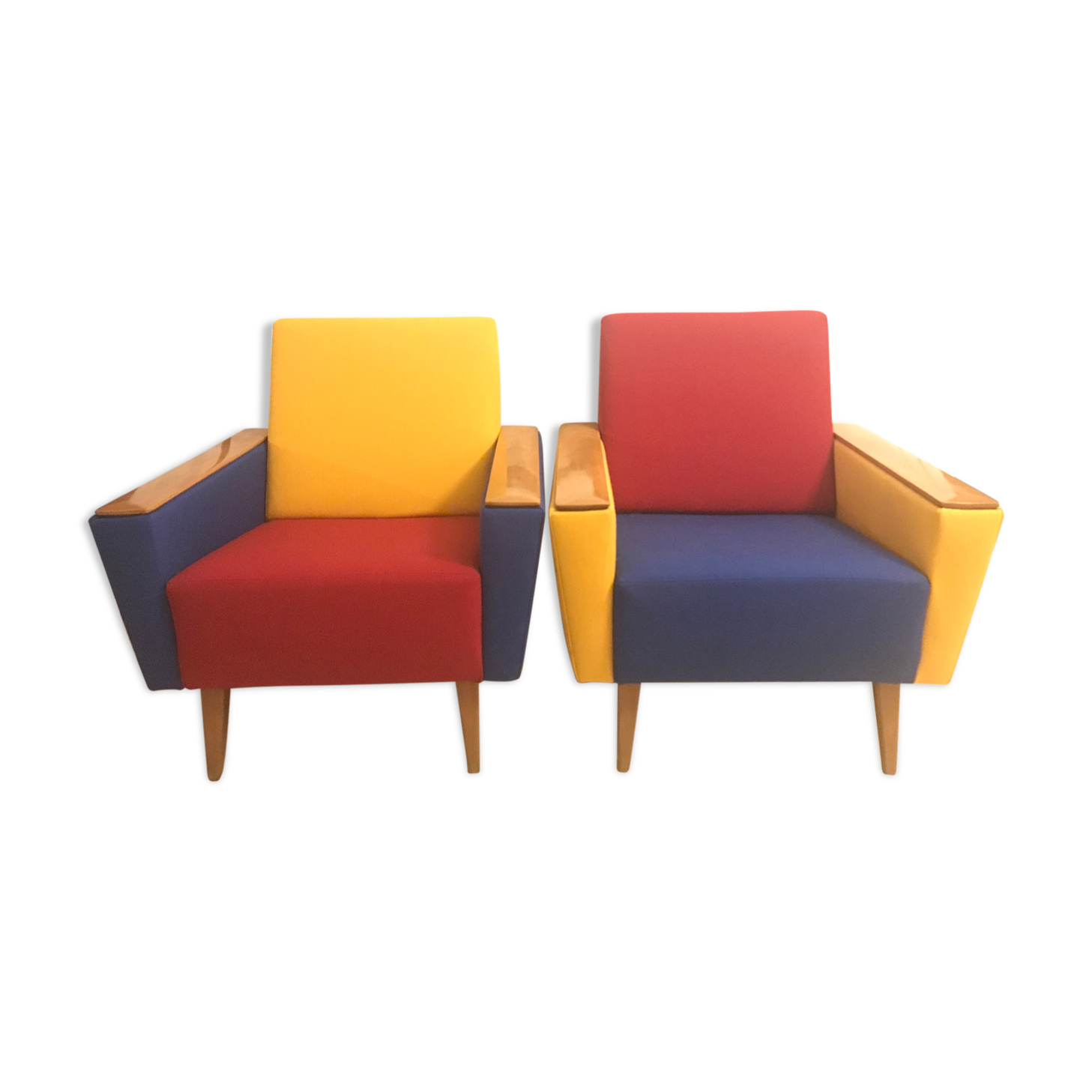 Paire de fauteuils années 50
