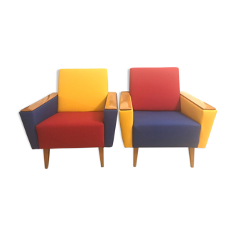 Pair of armchairs 50s