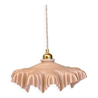 Vintage pink opaline lampshade pendant light