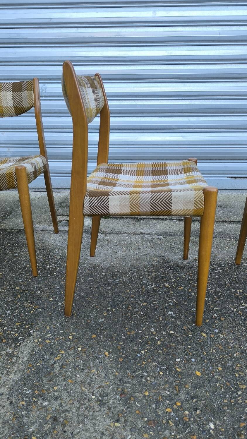 Set of 4 Scandinavian chairs 1970