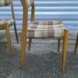 Set of 4 Scandinavian chairs 1970
