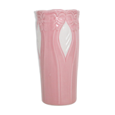 Pink and white ceramic vase, 1980