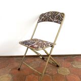 Vintage folding chair - upcycling - tapestry - Large Rainbow tree