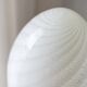 Mushroom table lamp Murano Swirl - silver details in black and white - vintage glass - Space Age design - 1970s