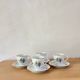 4 fine porcelain cups from Ćmielów