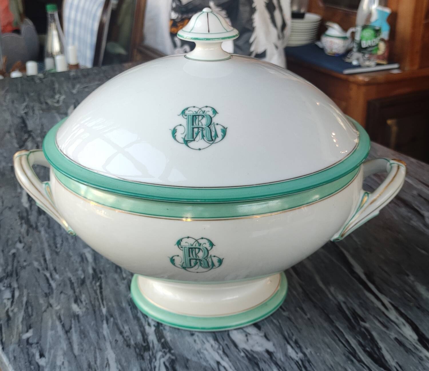 Old Paris Porcelain Dinnerware Set/R monogram