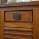 Oak and wrought iron sideboard signed by Charles Dudouyt, 1940s.