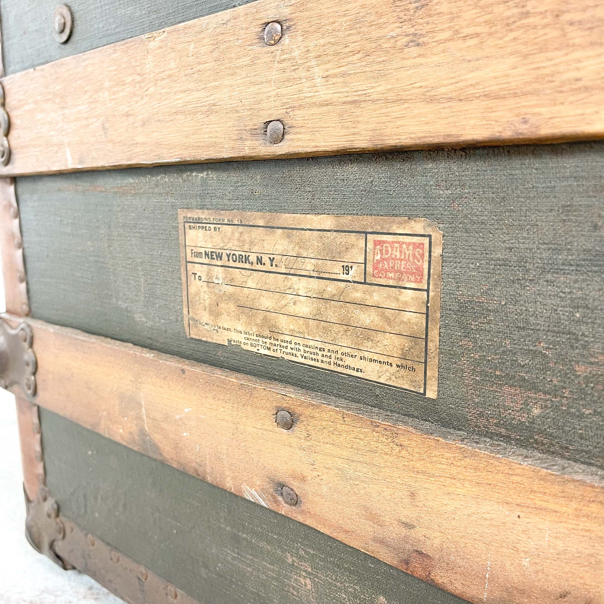 Antique american trunk chest 1900s