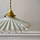 suspension in pleated opaline early 20th century
