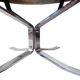 Table basse ronde avec plateau en ardoise et structure en métal par Sigurd Ressell Falcon