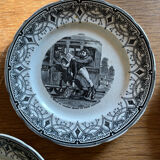 Sarreguemines talking plates