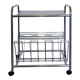 Stainless steel magazine holder side table