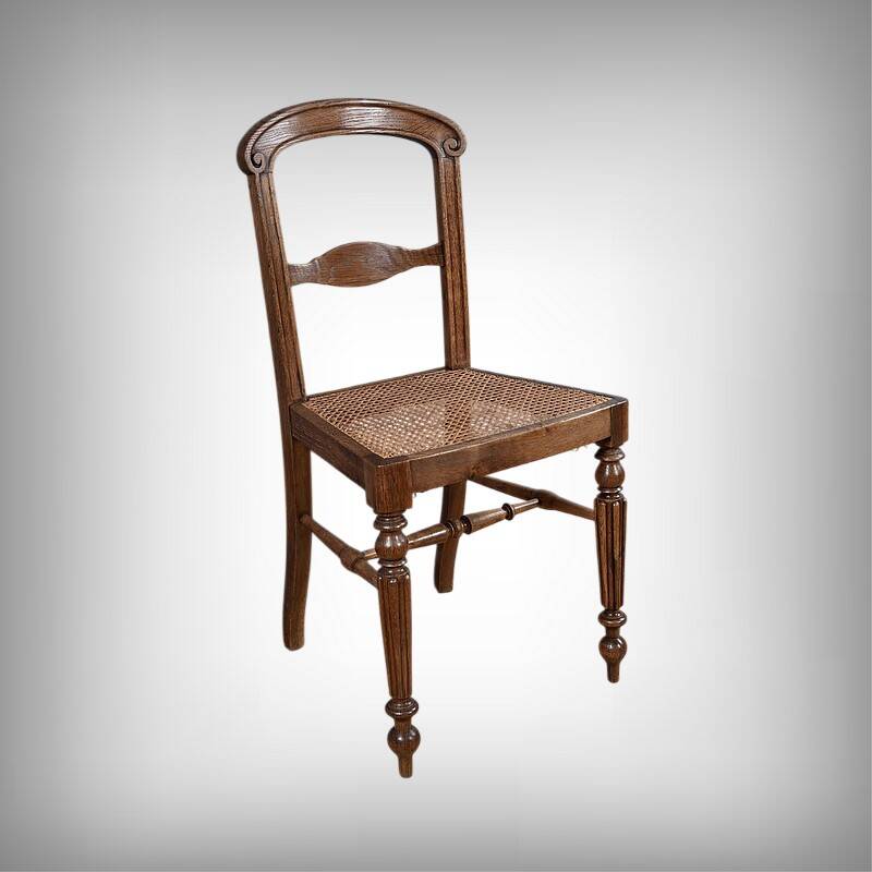 Set of 5 solid oak chairs, Louis Philippe period – 2nd half of the 19th century.