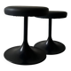 Tabourets tulipe noir , design 1970