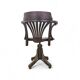 Chaise de bureau pivotante en bois cintré de style sécession viennoise / Art Nouveau