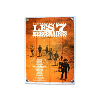 Original movie poster "The Seven Mercenaries"1961 McQueen,Brynner,Bronson...