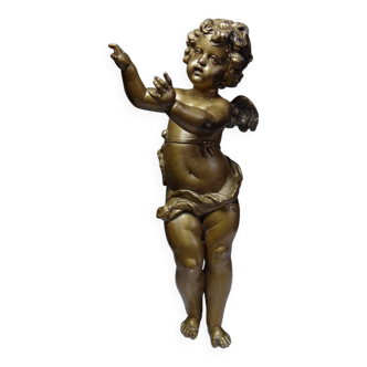 Petit angelot, putto en bronze doré ancien élément décoratif XIXe