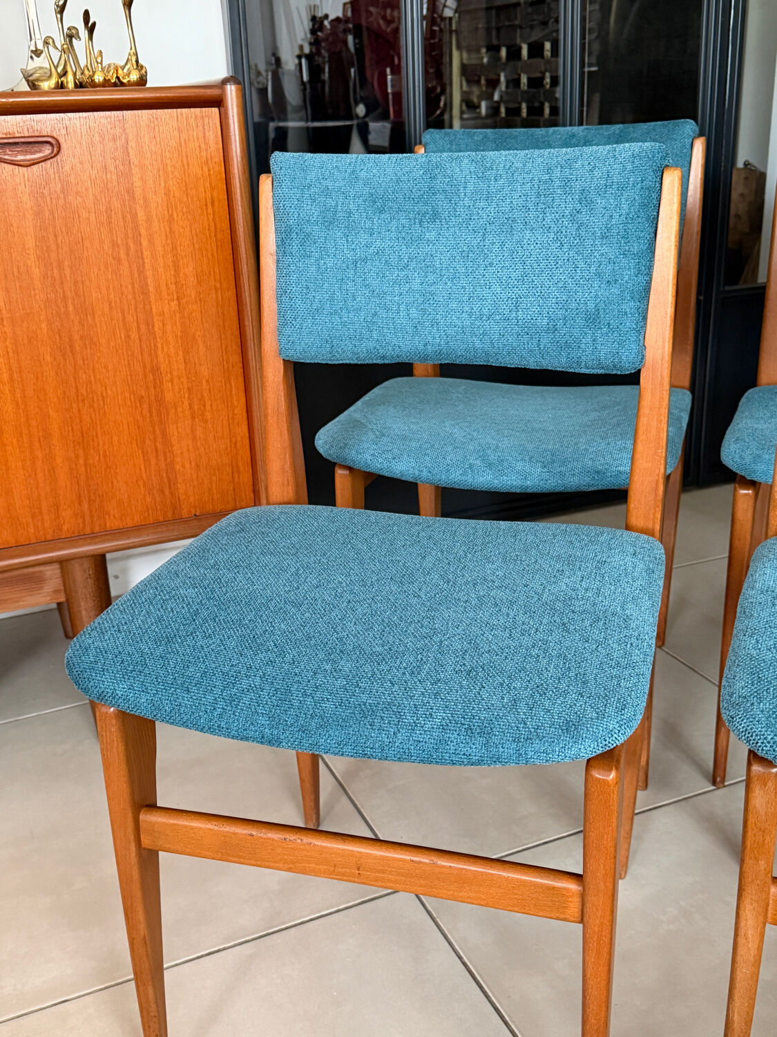 4 vintage Scandinavian style chairs
