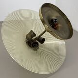 Modernist brass and glass Ceiling Flushmount Light, Italy 1950s