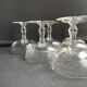 8 Guilloche crystal champagne glasses - Art Nouveau