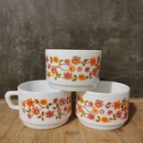 Lot de 3 tasses à café vintage