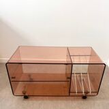 Storage furniture - vinyls in smoked Plexiglas by Michel Dumas