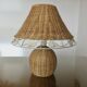 Pair of rattan lamps, 1980s