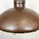 Large Brown Industrial Lamp with Iron Grid, 1960s