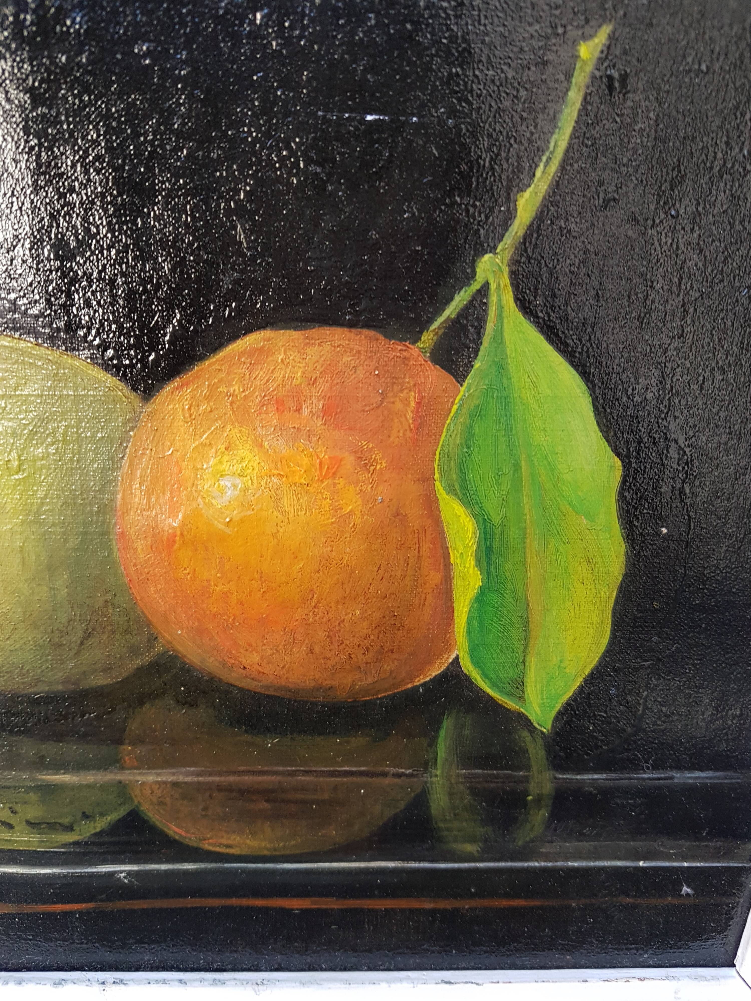 Oil on canvas still life Montparnasse frame