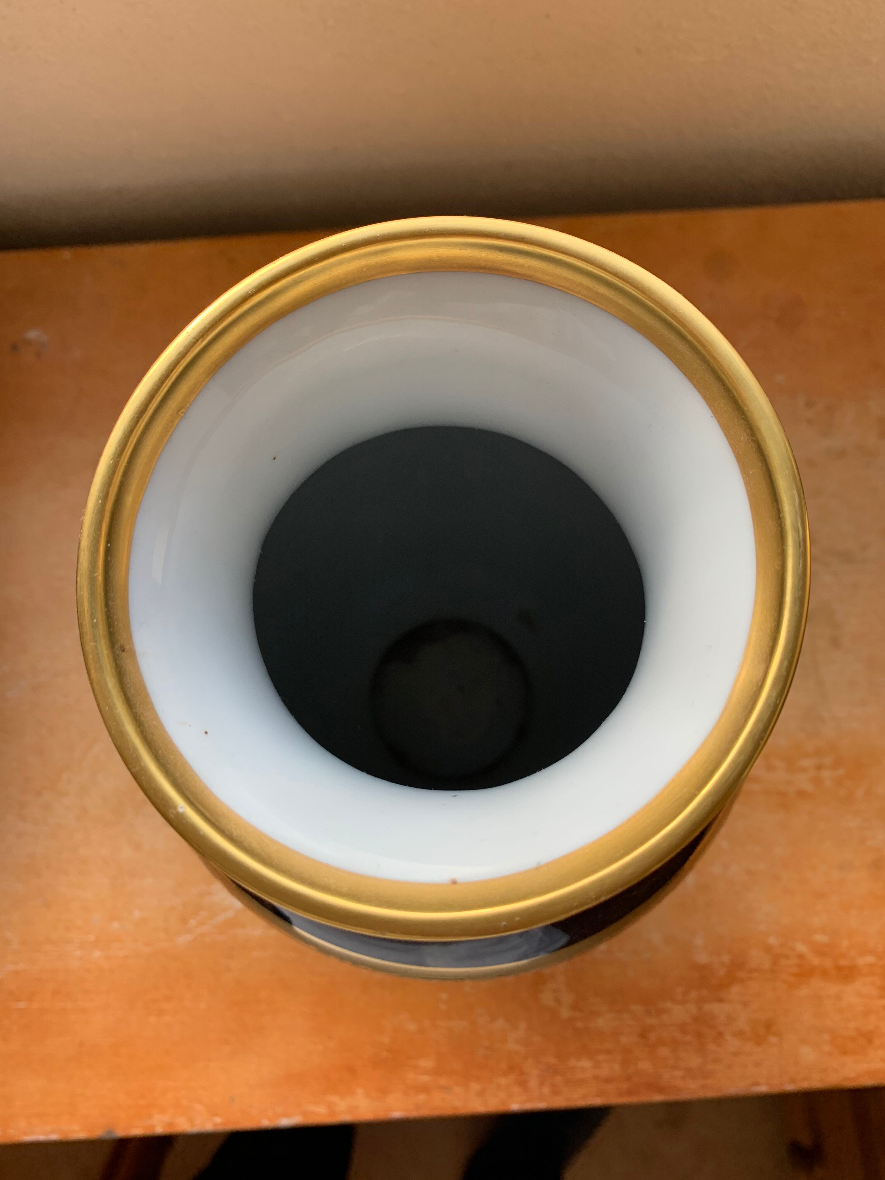 Blue Napoleon III Empire Vase of Sevres