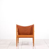 Safari leather lounge chair by Erik Worts for Niels Eilersen