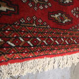 Persian rug handwoven red wool turkmen living room area rug- 60x130cm