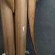 Tabouret pliant cuir et bambou 1970