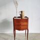 Three-drawer cherry bedside table