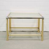 vintage gold & silver coffee table glass table top