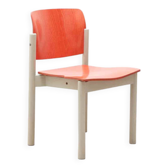 Chaise vintage Kusch & Co modèle 5400 orange et blanc
