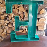 Large sign letter "E" metal