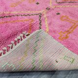 Handmade pink Beni Ourain rug, 150/250cm