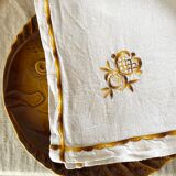 10 serviettes de table brodées