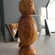 Wooden bird sculpture