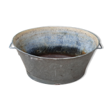 Beautiful and large old basin, 70-litre zinc vat.