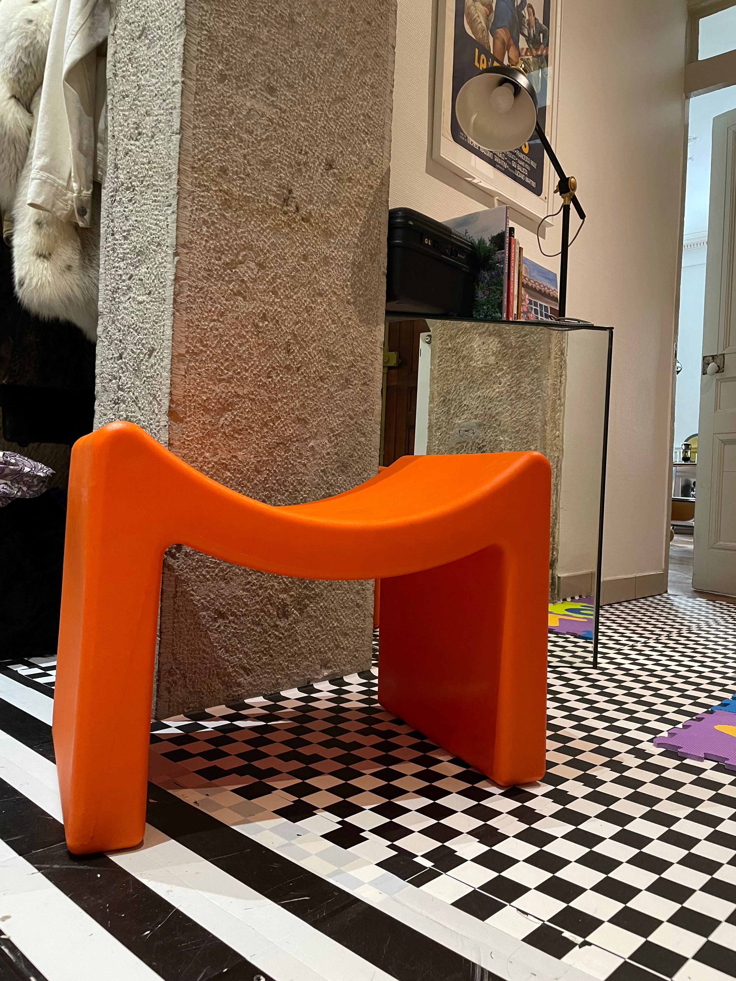 Stool M stool ultra design contempo seat orange by Marzais Creations