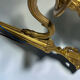 Pair of vintage gold wall sconces – Louis XVI style – Lighting fixture